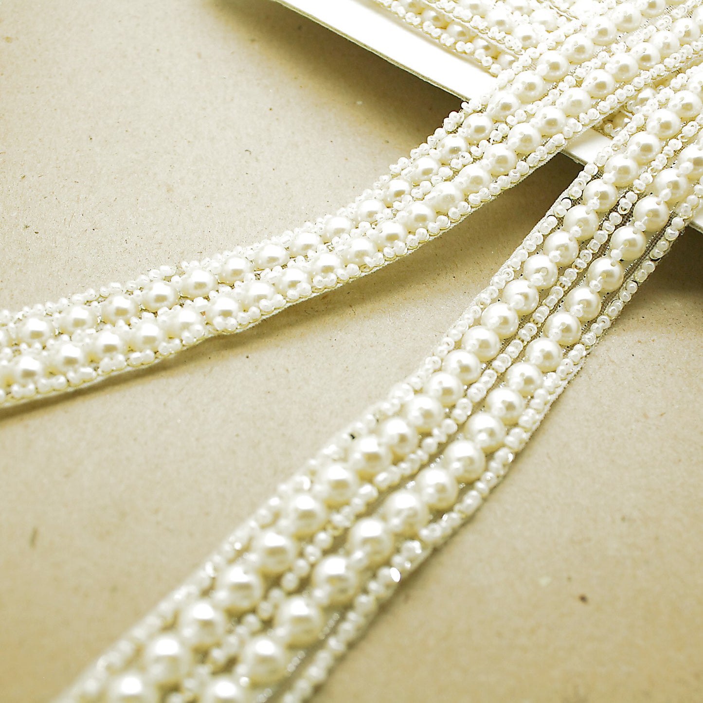 FAUX PEARL CREAM TRIM - sarahi.NYC