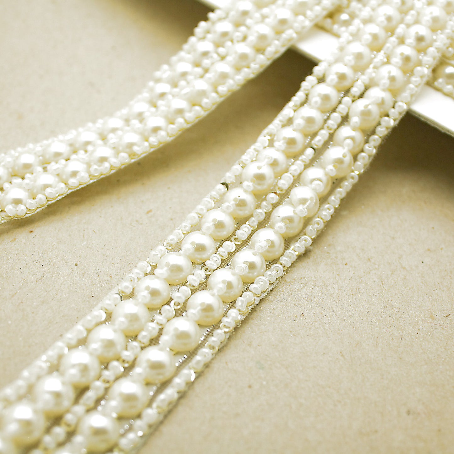 FAUX PEARL CREAM TRIM - sarahi.NYC