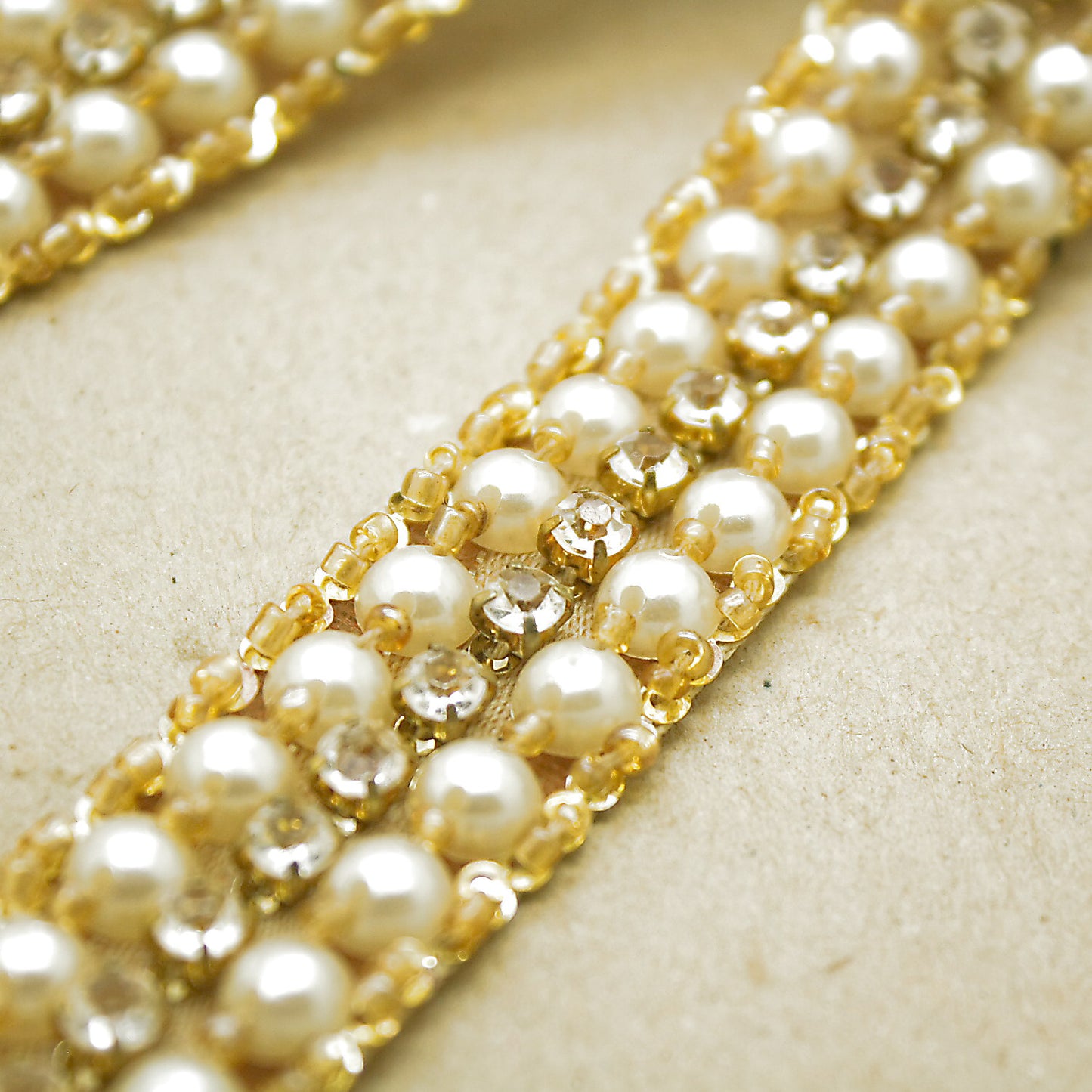 FAUX GOLD PEARL GEM  TRIM - sarahi.NYC