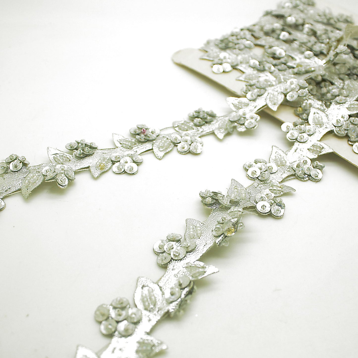 SILVER BEADED EDGING TRIM - sarahi.NYC