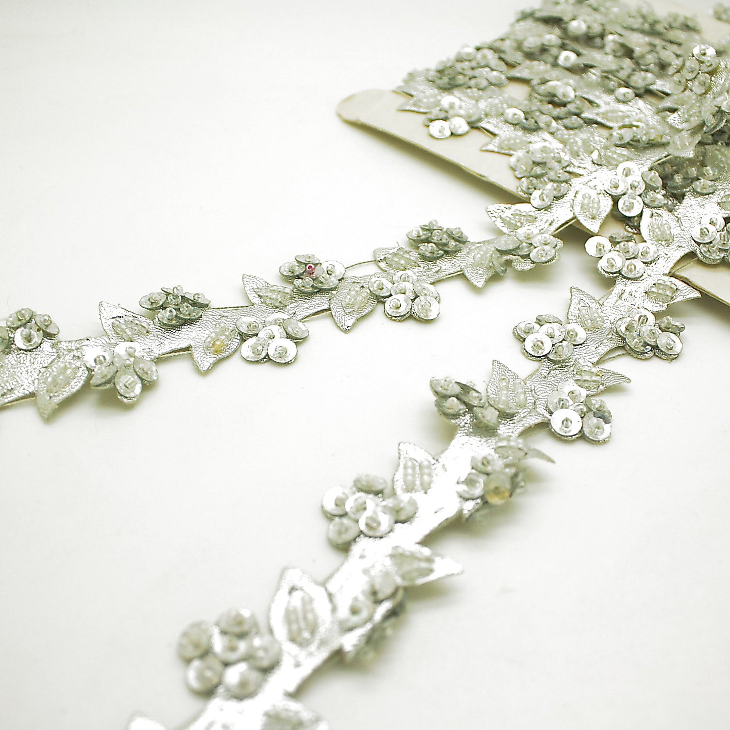 SILVER BEADED EDGING TRIM - sarahi.NYC