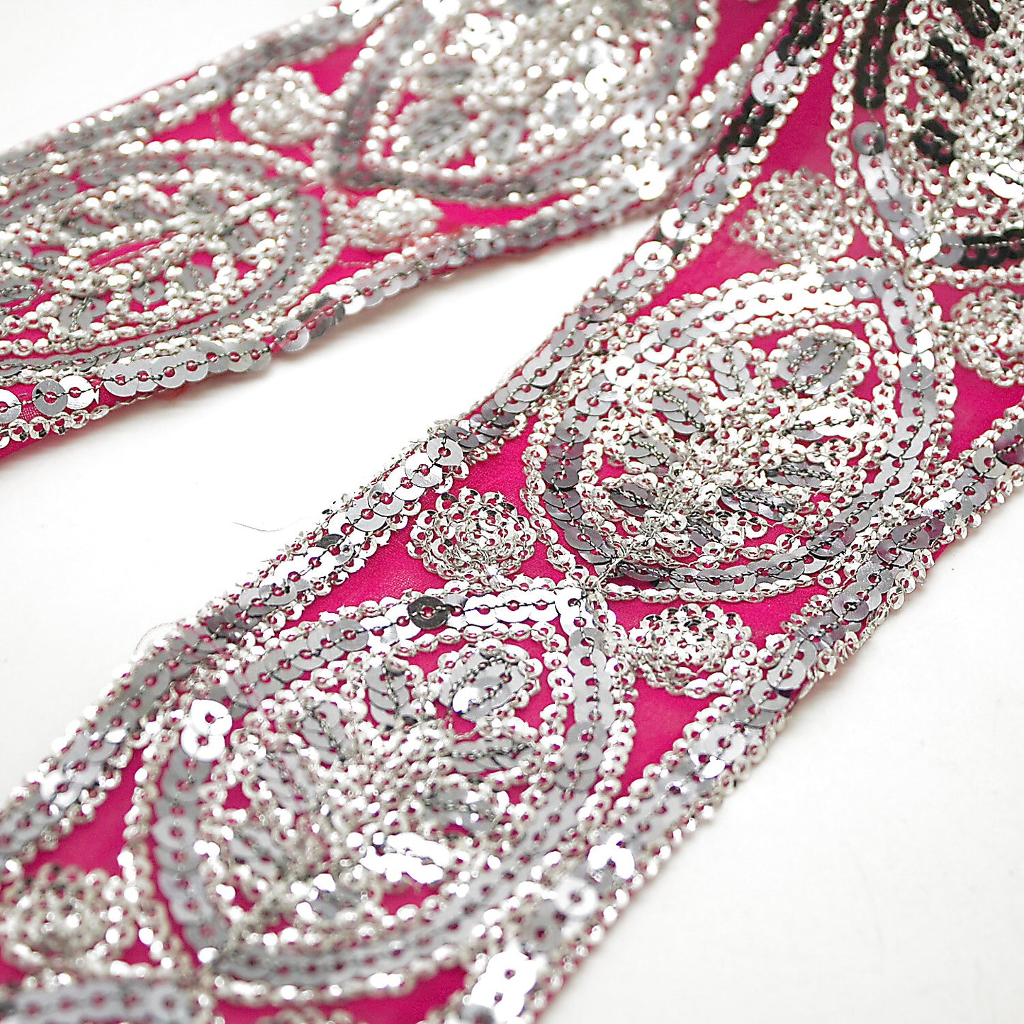HOT PINK SEQUIN TRIM - sarahi.NYC