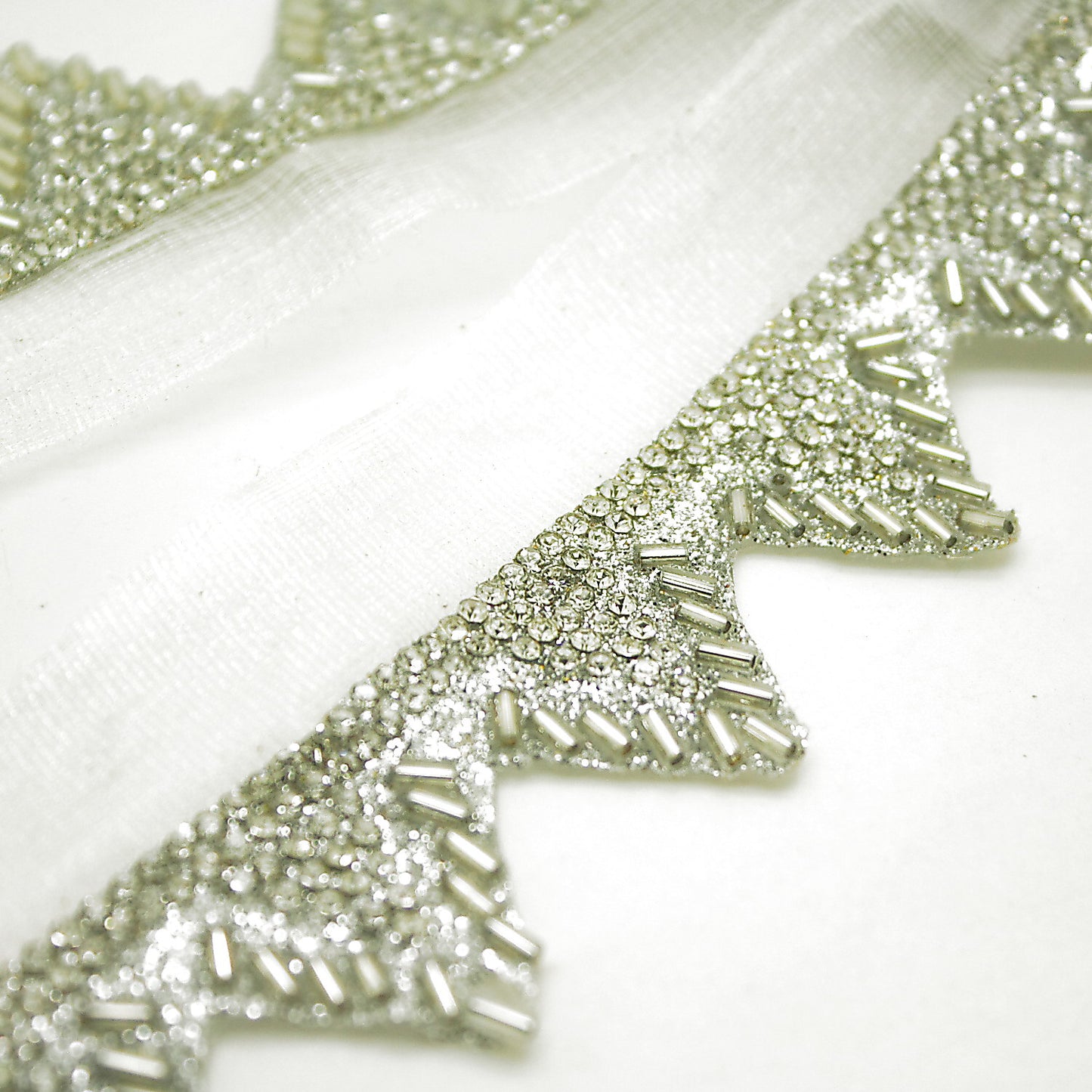 SILVER BEADED EDGING TRIM - sarahi.NYC