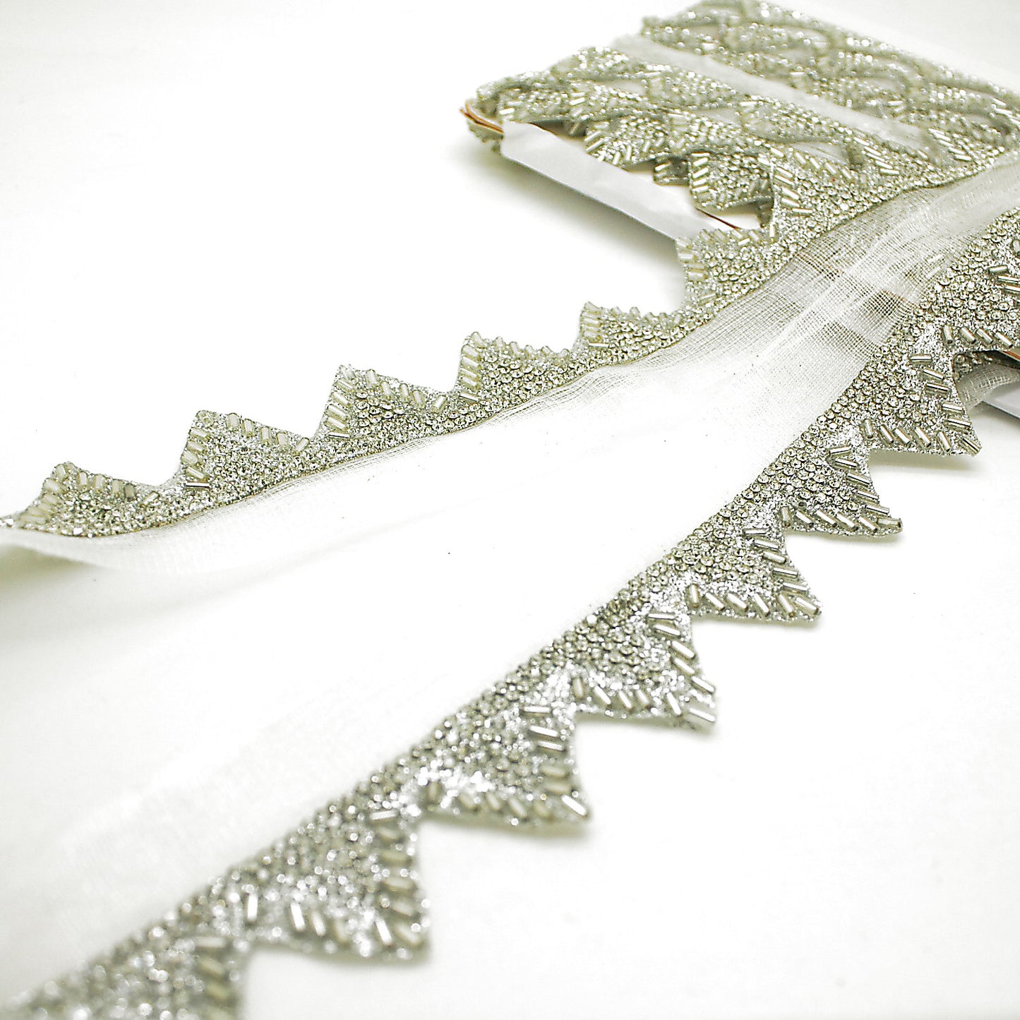 SILVER BEADED EDGING TRIM - sarahi.NYC