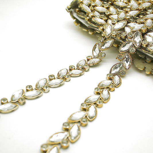 GOLD SILVER RHINESTONE TRIM - sarahi.NYC