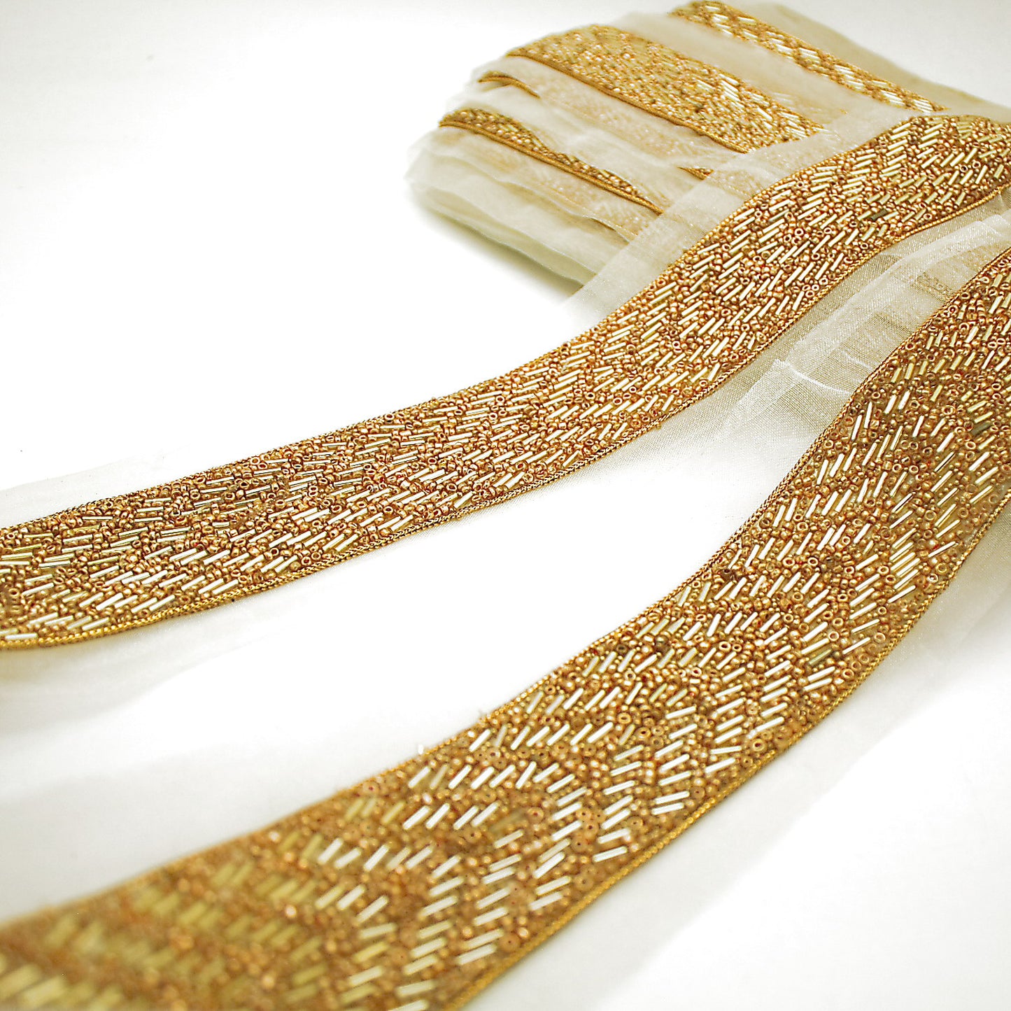 GOLD BEADED TRIM - sarahi.NYC