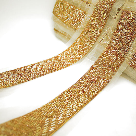 GOLD BEADED TRIM - sarahi.NYC