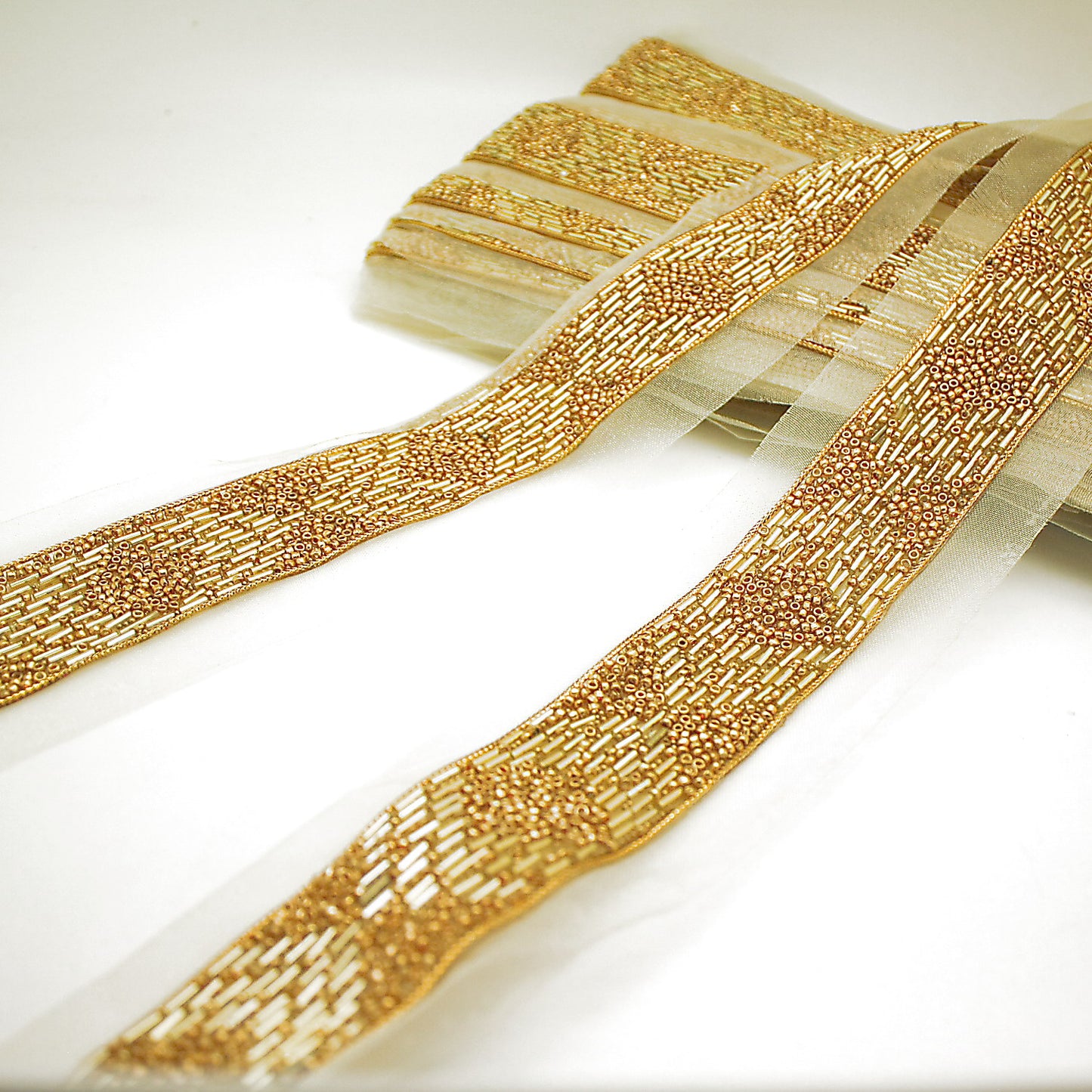 GOLD BEADED TRIM - sarahi.NYC