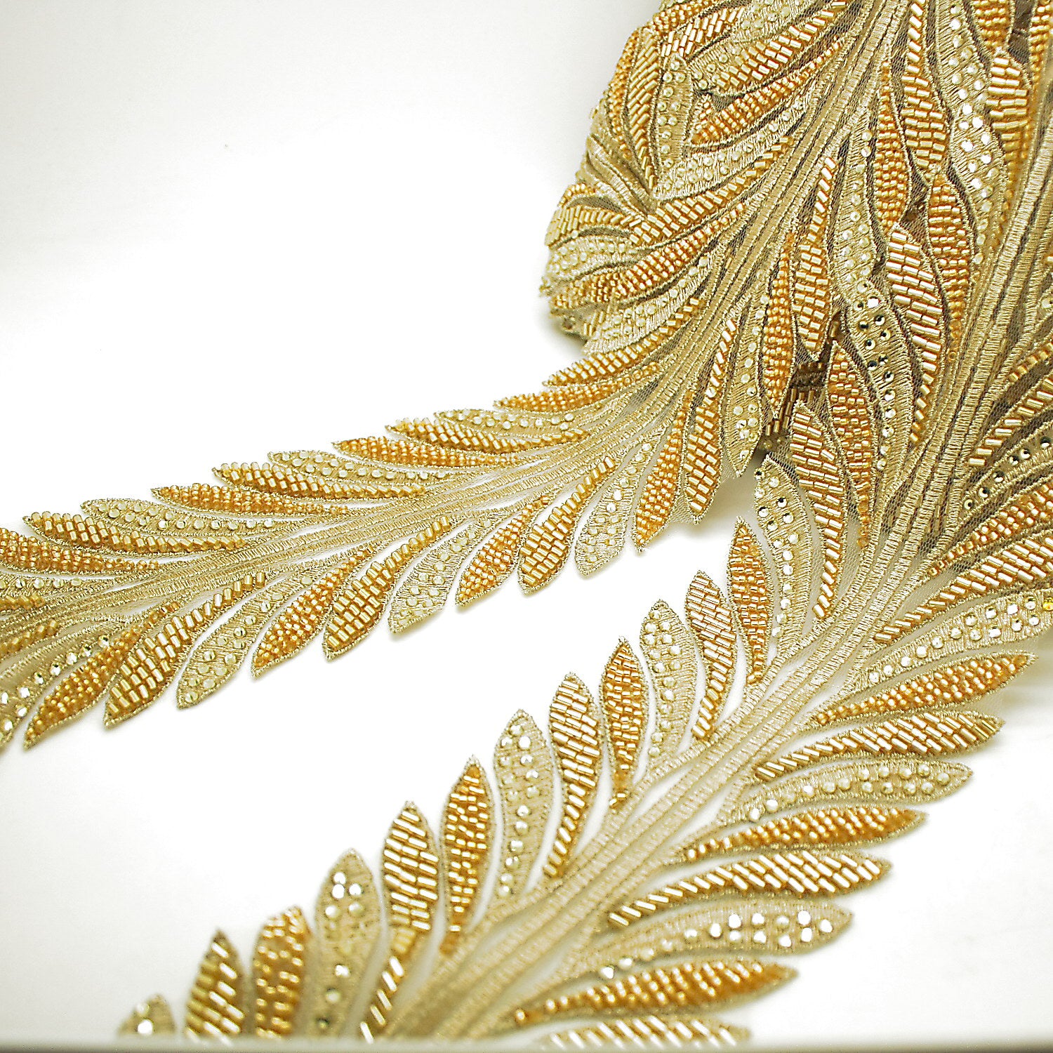 GOLD RHINESTONE NET TRIM - sarahi.NYC