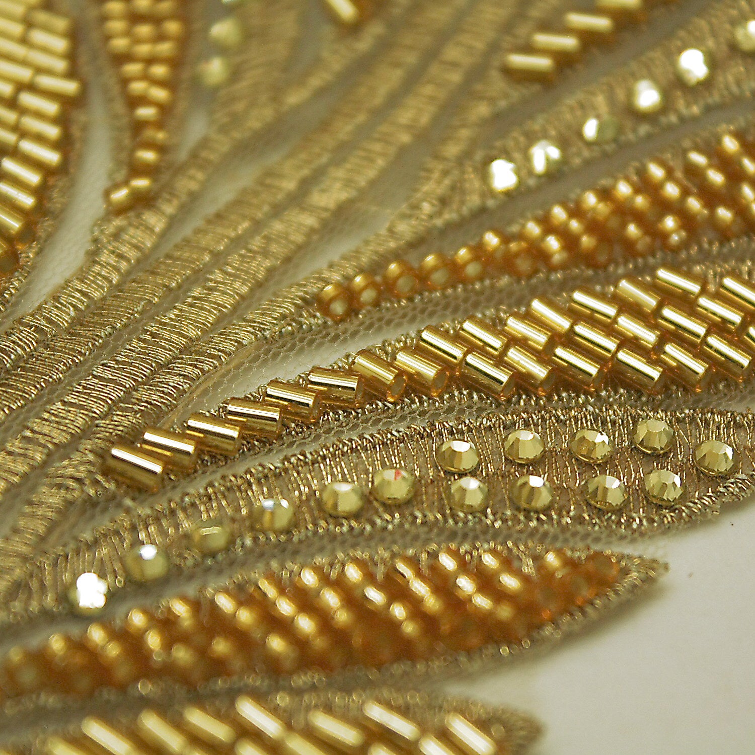 GOLD RHINESTONE NET TRIM - sarahi.NYC