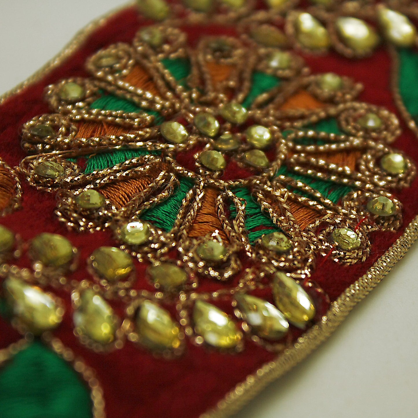MAROON VELOUR RHINESTONE TRIM - sarahi.NYC