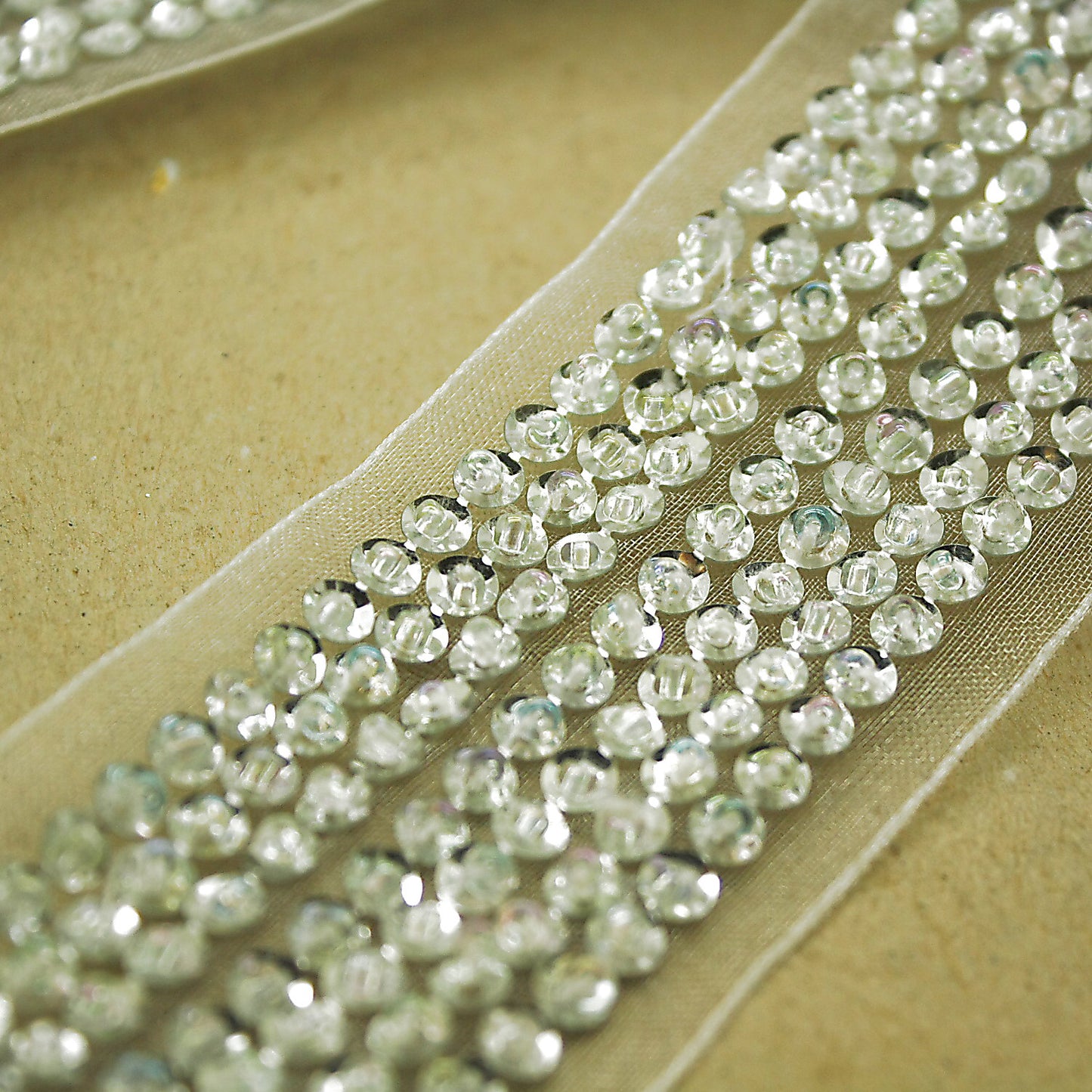 WHITE SILVER ORGANZA RIBBON TRIM - sarahi.NYC