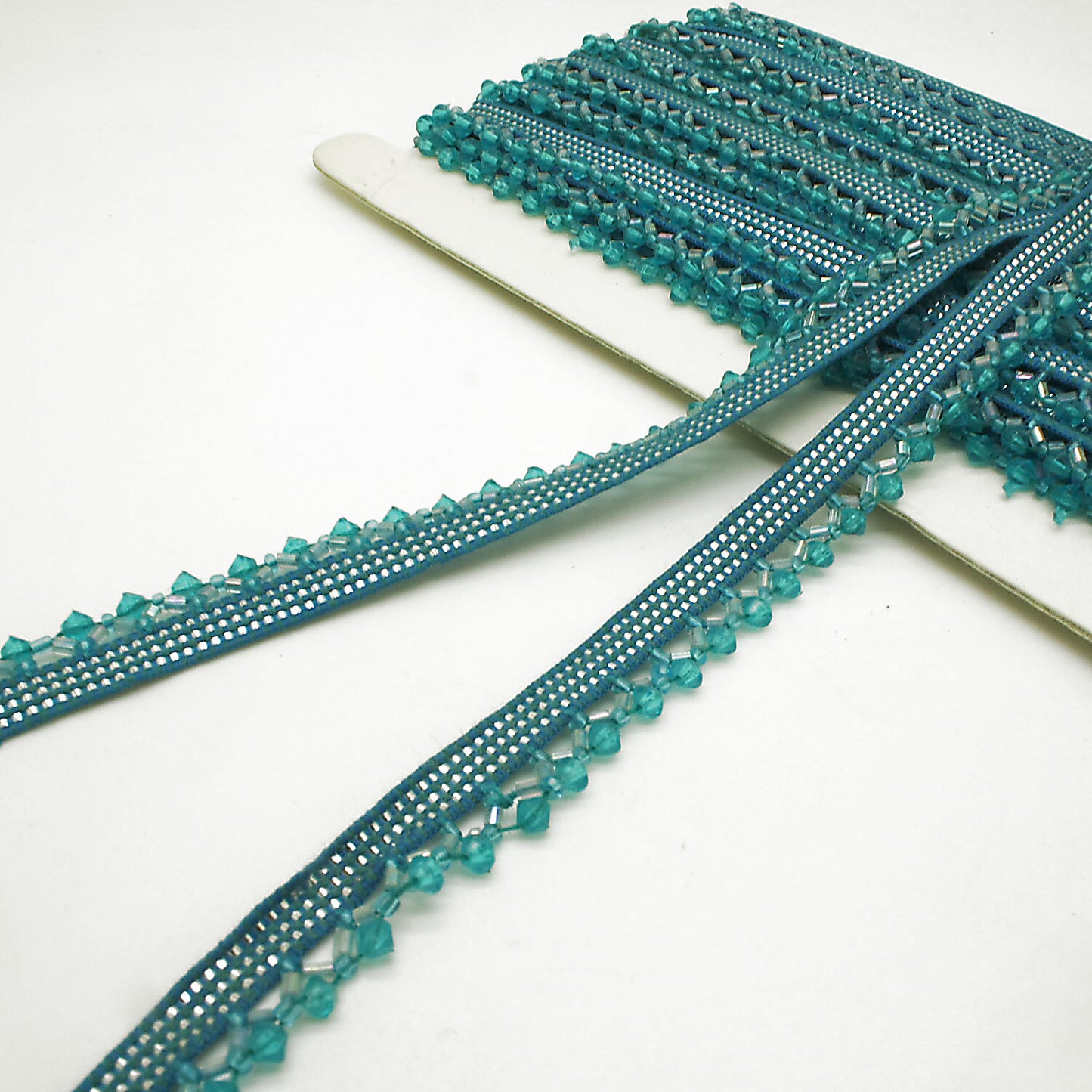 BLUE BEADED EDGING TRIM - sarahi.NYC