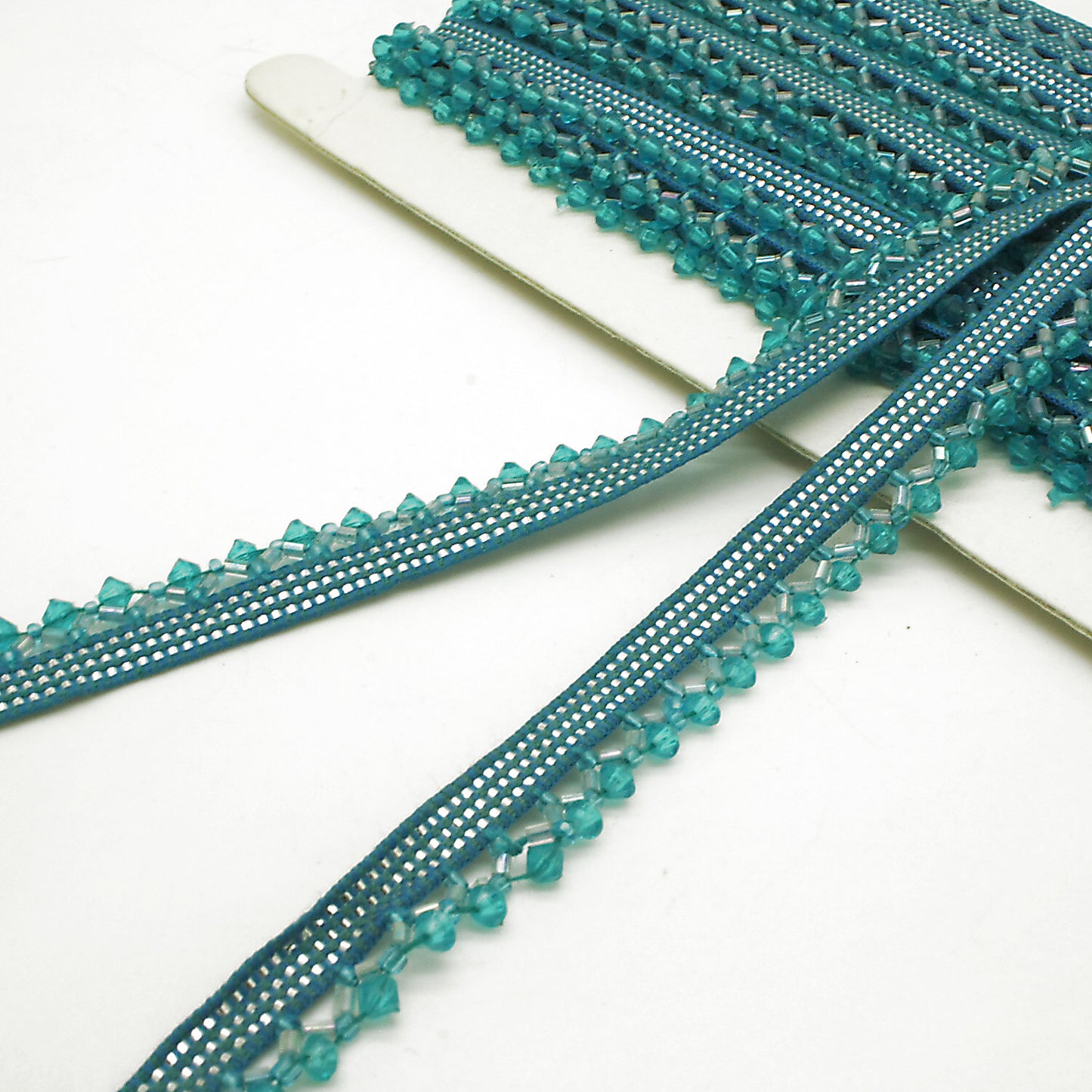 BLUE BEADED EDGING TRIM - sarahi.NYC