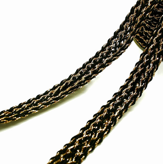 BLACK GOLD WOVEN TRIM - sarahi.NYC