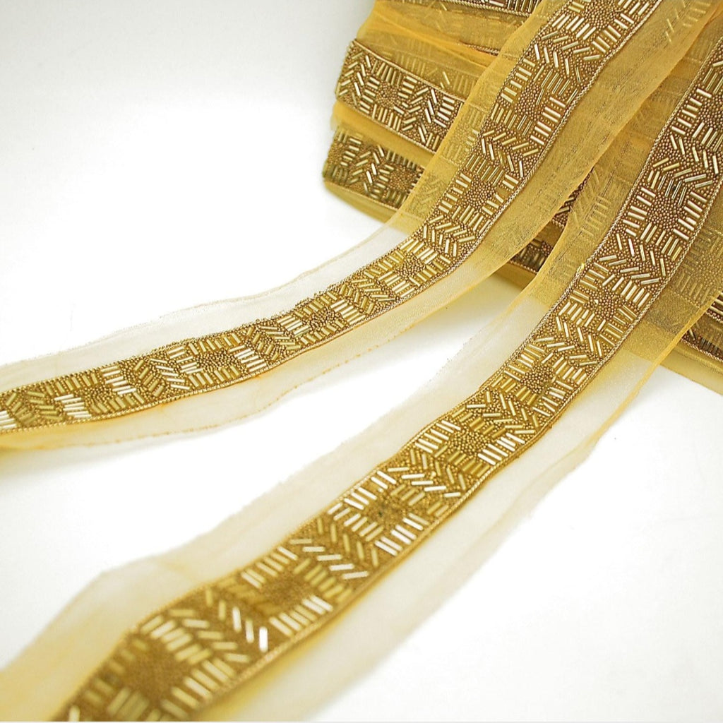 GOLD BEADED TRIM - sarahi.NYC