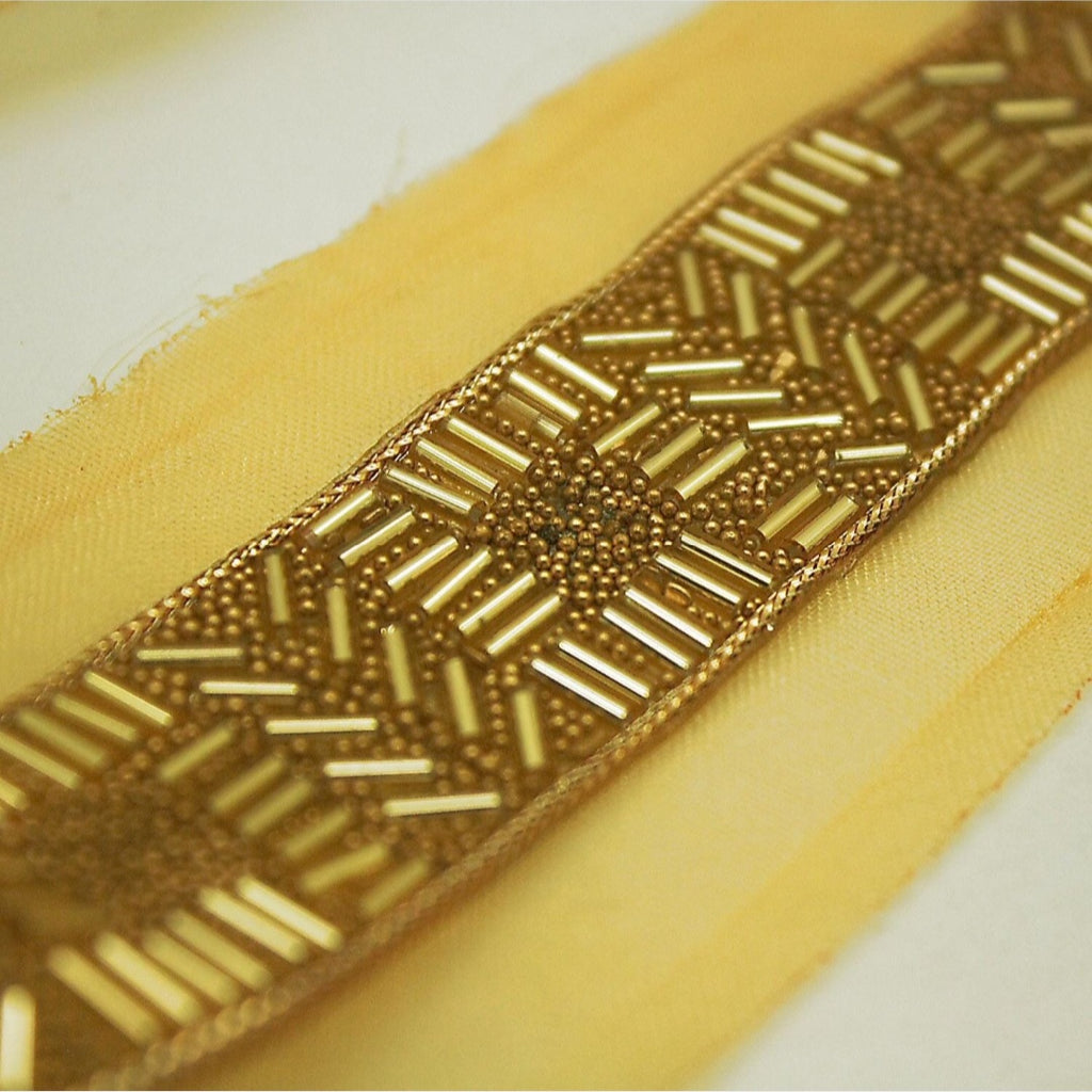 GOLD BEADED TRIM - sarahi.NYC