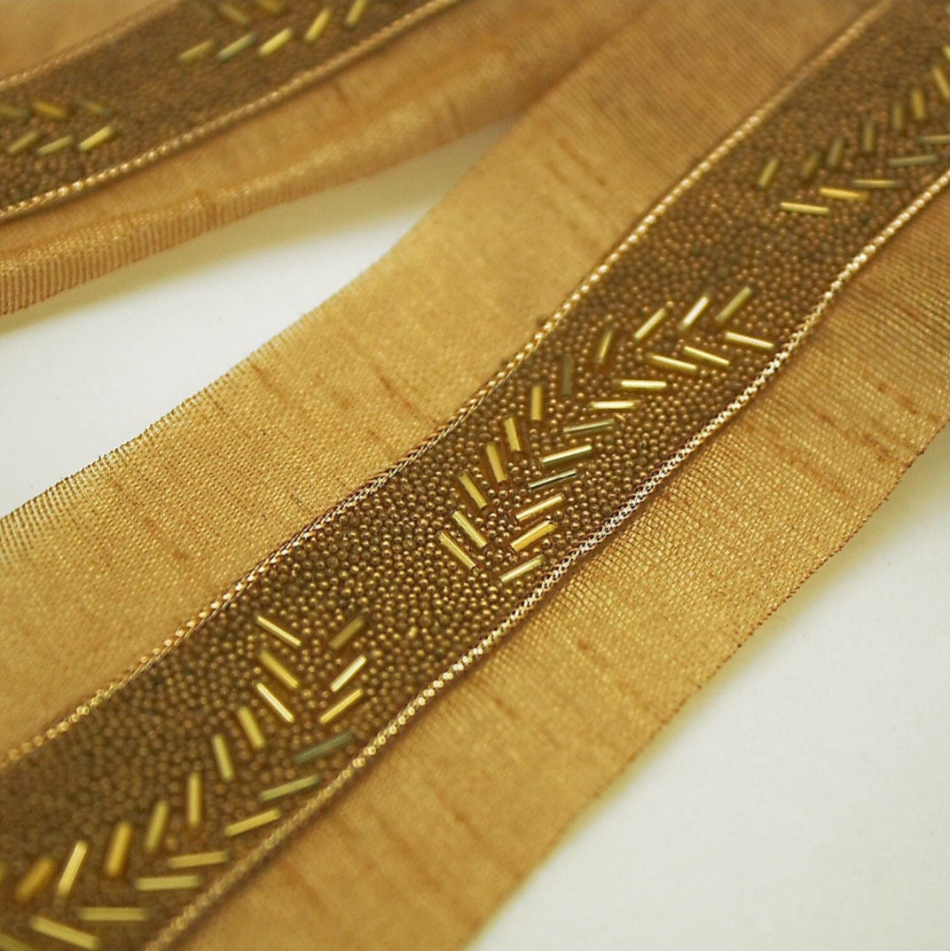 GOLD BEADED TRIM - sarahi.NYC