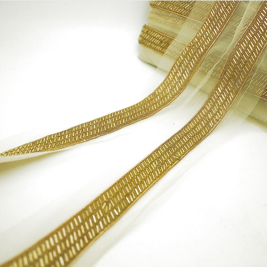 GOLD BEADED TRIM - sarahi.NYC