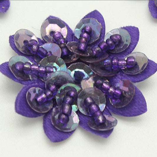 5 X PURPLE FLOWER MOTIFS - SARAHI.NYC