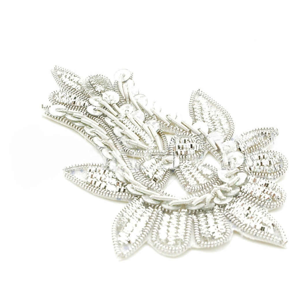 SILVER METALLIC SEQUIN MOTIF - sarahi.NYC
