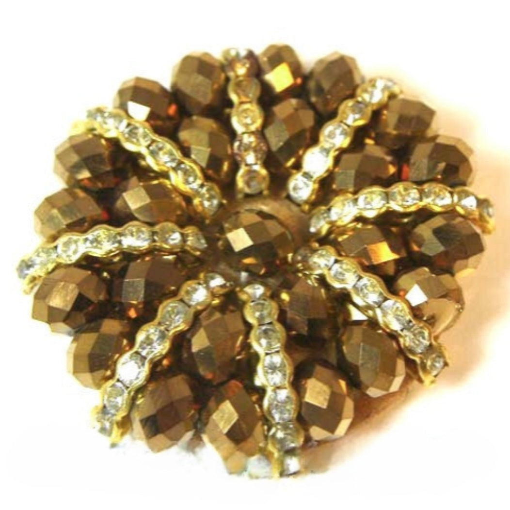 GOLD CIRCLE BEADED MOTIF - sarahi.NYC