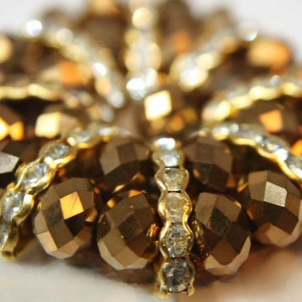 GOLD CIRCLE BEADED MOTIF - sarahi.NYC