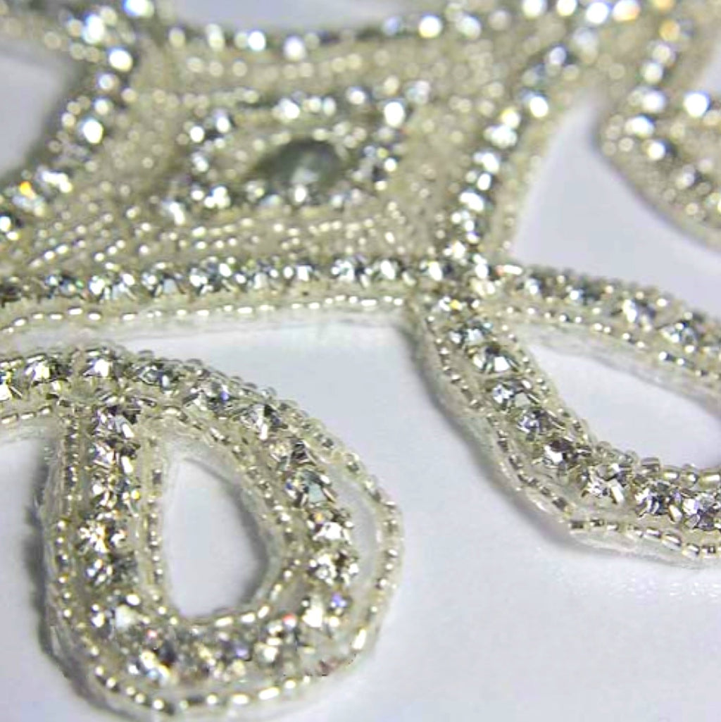 GLASS STONE SWIRL APPLIQUE - sarahi.NYC