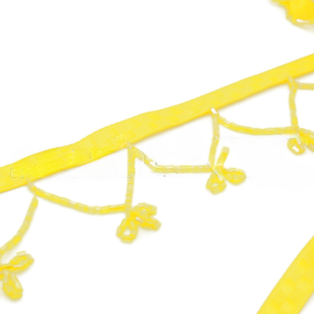 YELLOW BEADED FRINGE - sarahi.NYC