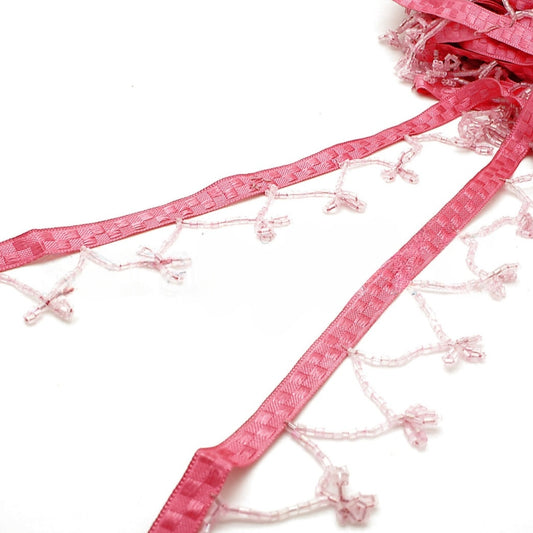 LIGHT PINK BEADED FRINGE - sarahi.NYC