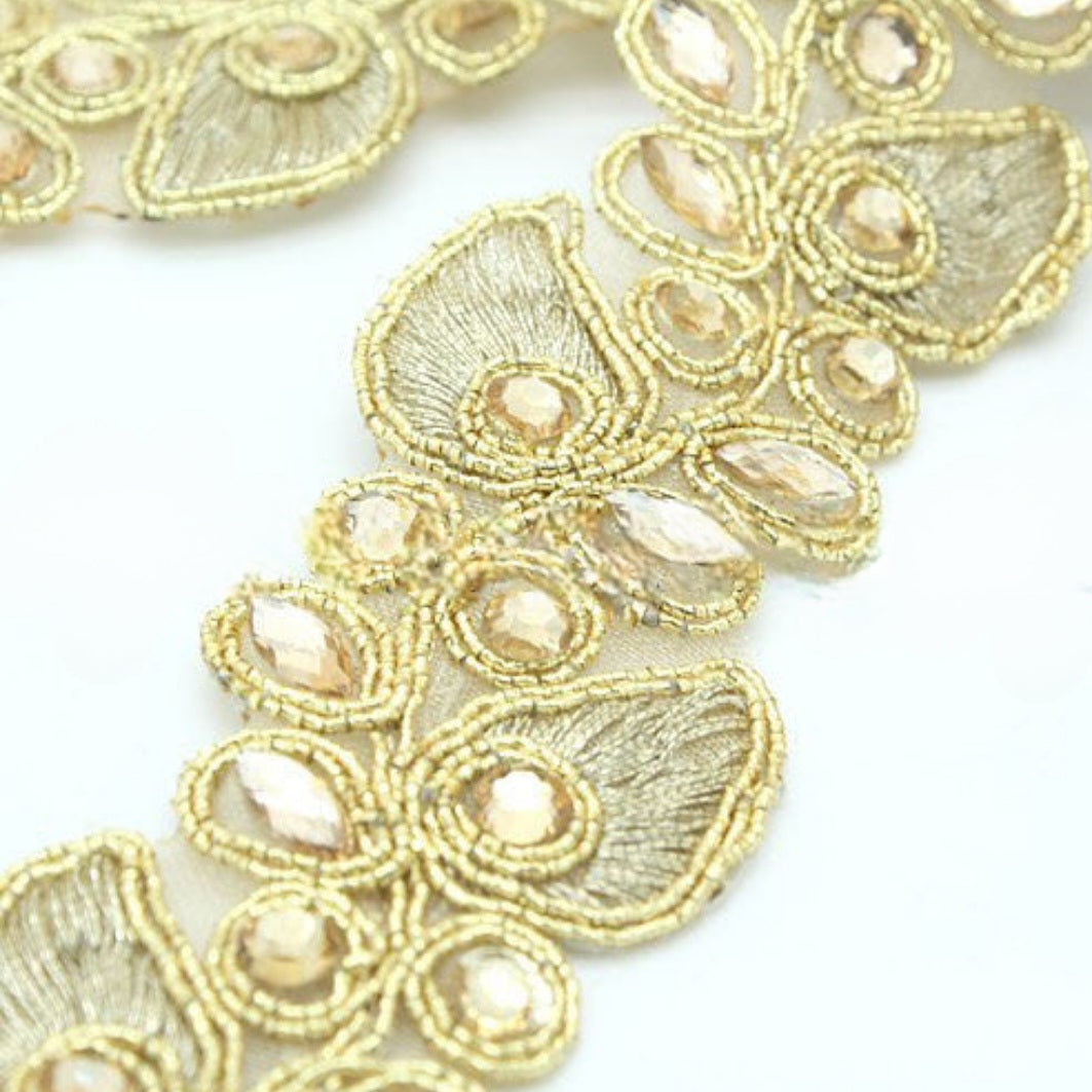 GOLD FLORAL FABRIC TRIM - sarahi.NYC