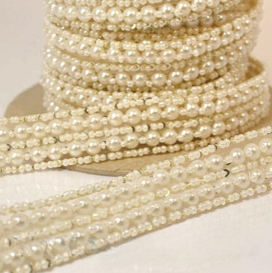 FAUX PEARL IVORY TRIM - sarahi.NYC
