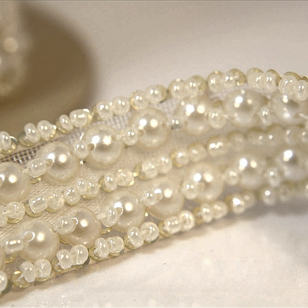FAUX PEARL IVORY TRIM - sarahi.NYC