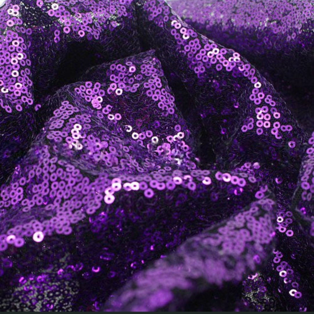 PURPLE SEQUIN FABRIC  - sarahi.NYC