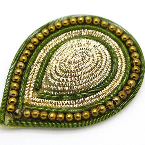 OLIVE  GOLD TEAR DROP MOTIF - sarahi.NYC
