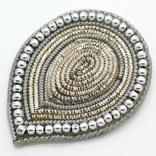 SILVER  GOLD TEAR DROP MOTIF - sarahi.NYC