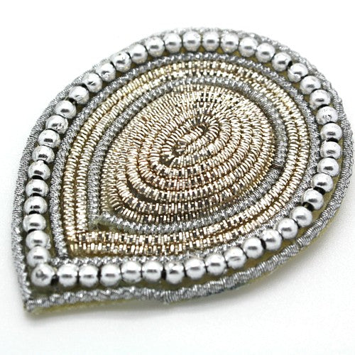 SILVER  GOLD TEAR DROP MOTIF - sarahi.NYC