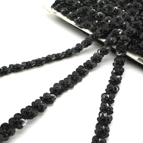 BLACK THIN SEQUIN TRIM - sarahi.NYC