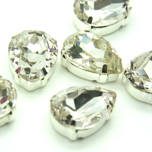 PACK OF 2 -  17 mm GLASS RHINESTONE GEM - sarahi.NYC