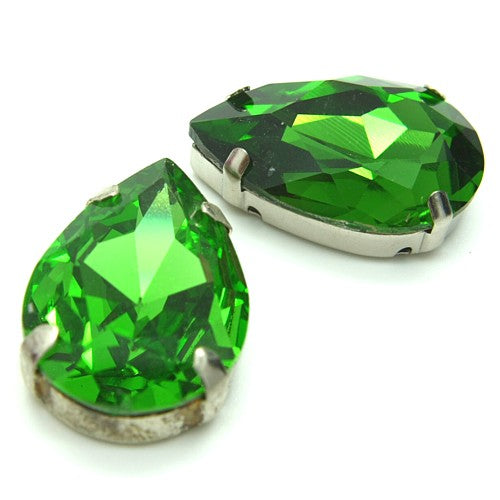2 LARGE 30 mm GLASS RHINESTONE GEM - sarahi.NYC