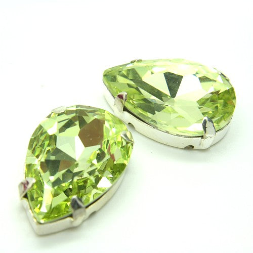 2 LARGE 30 mm GLASS RHINESTONE GEM - sarahi.NYC