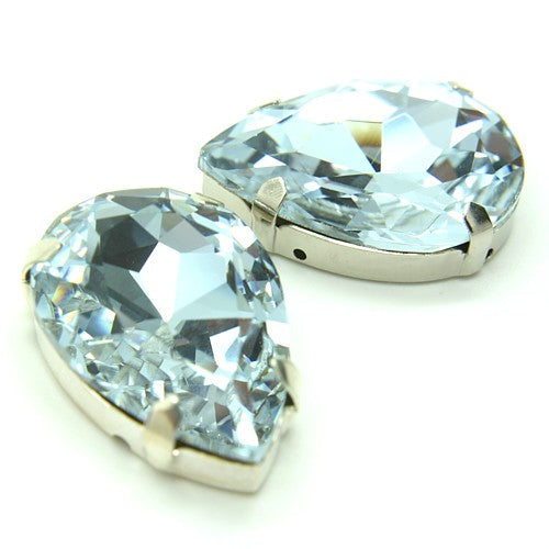 2 LARGE 30 mm GLASS RHINESTONE GEM - sarahi.NYC