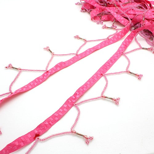 PINK SEQUIN FRINGE  TRIM - sarahi.NYC