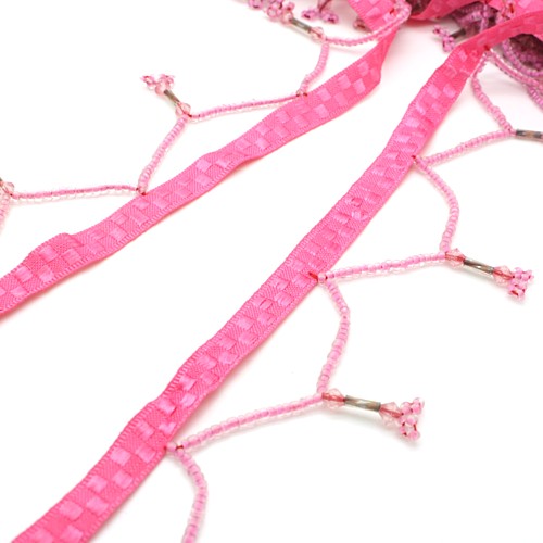 PINK SEQUIN FRINGE  TRIM - sarahi.NYC