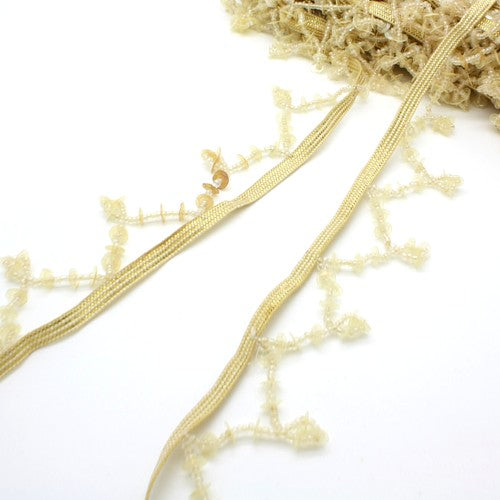 CREAM SEQUIN FRINGE  TRIM - sarahi.NYC