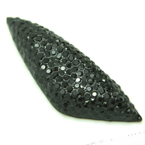 PACK OF 5 - BLACK ABSTRACT FLAT BACK GEMS - sarahi.NYC