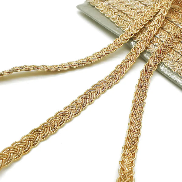 Gold Metallic Plait Trim - Sarahi.nyc Fabric Trims