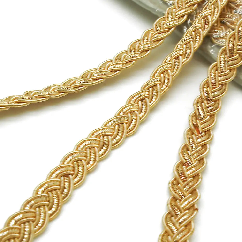 Gold Metallic Plait Trim - Sarahi.nyc Fabric Trims
