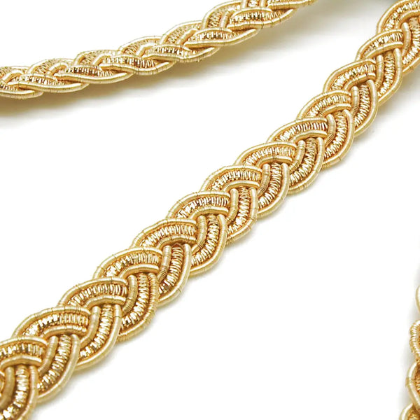 Gold Metallic Plait Trim - Sarahi.nyc Fabric Trims