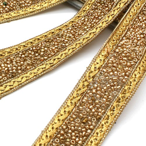 GOLD  BEADED HOTFIX TRIM - sarahi.NYC
